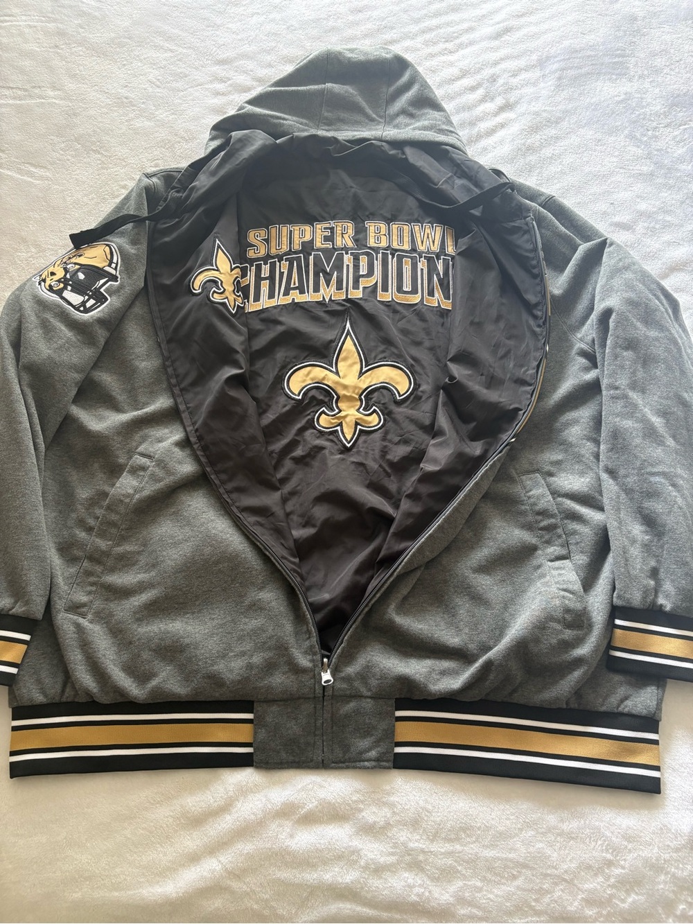 ⚜️ WHO DAT! ⚜️ New Orleans Saints Super Bowl XLIV Champions Reversible Jacket